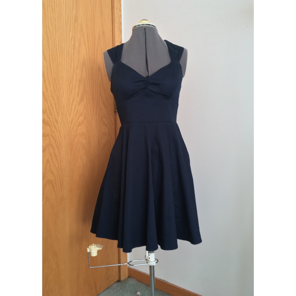 Vintage Navy A-Line Dress